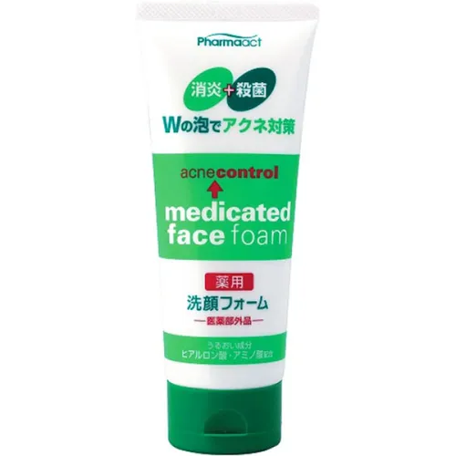Пенка для умывания для кожи склонной к акне Kumano Yushi Pharmaact Acne Care Medicated Facial Cleansing Foam, 130 г.