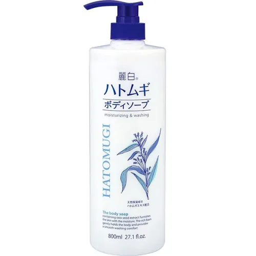 Увлажняющий гель для душа Kumano Yushi Reihaku Hatomugi Body Soap, 800 мл.