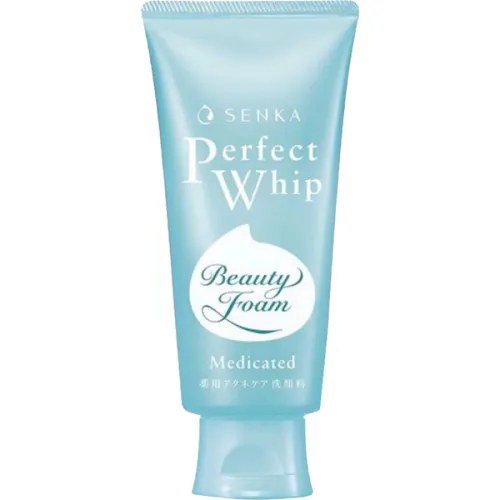 Лечебная гель-пенка для умывания Shiseido Senka Perfect Whip Medicated Beauty Foam, 120 г.