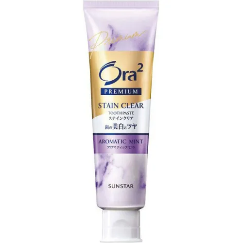 Відбілююча зубна паста «ароматна м'ята» Sunstar Ora2 Premium Stain Clear Toothpaste Aromatic Mint, 100 г.