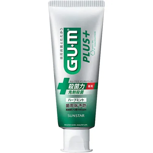 Антибактеріальна зубна паста «трав'яна м'ята» Sunstar GUM Plus Dental Toothpaste Herb Mint, 120 г.