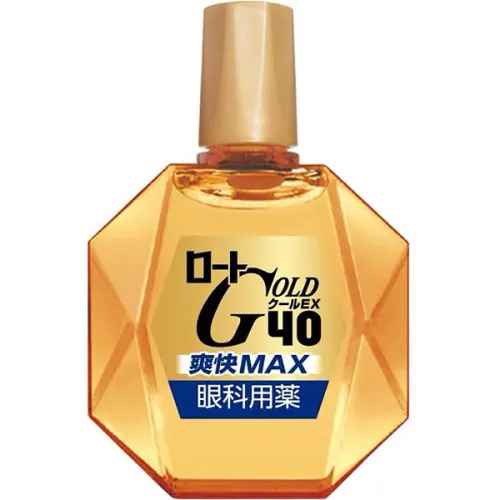 Краплі для зняття втоми та сухості очей інтенсивної дії Rohto Gold Max 40 Eye Drops з таурином, 20 мл.