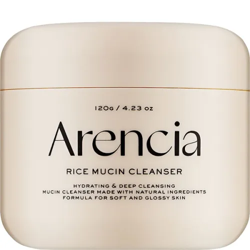 Очищающая паста для лица Arencia Rice Mucin Cleanser с экстрактом риса и растительным муцином, 120 г.