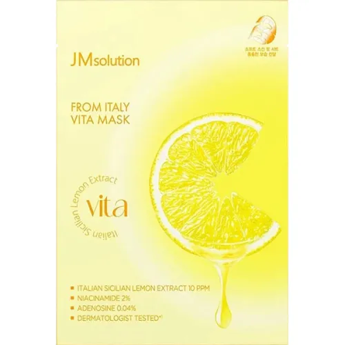 Тканевая маска для лица JMsolution From Italy Vita Mask с экстрактом лимона, 30 мл.