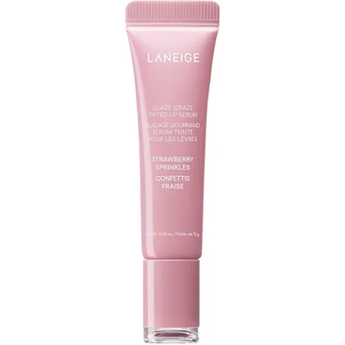 Тонирующая сыворотка для губ Laneige Glaze Craze Tinted Lip Serum Strawberry Sprinkles с полипептидами «клубничные брызги»