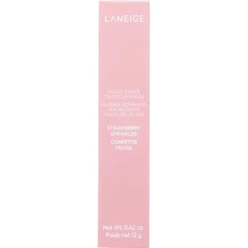 Тонирующая сыворотка для губ Laneige Glaze Craze Tinted Lip Serum Strawberry Sprinkles, 12 г. - вид 2