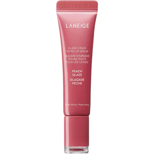 Тонуюча сироватка для губ Laneige Glaze Craze Tinted Lip Serum Peach Glaze з поліпептидами «персикова глазур», 12 г.