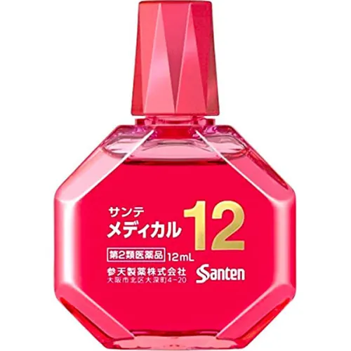 Краплі для очей від втоми та почервоніння Santen Medical 12 Eye Drops з таурином і вітаміном B, 12 мл.