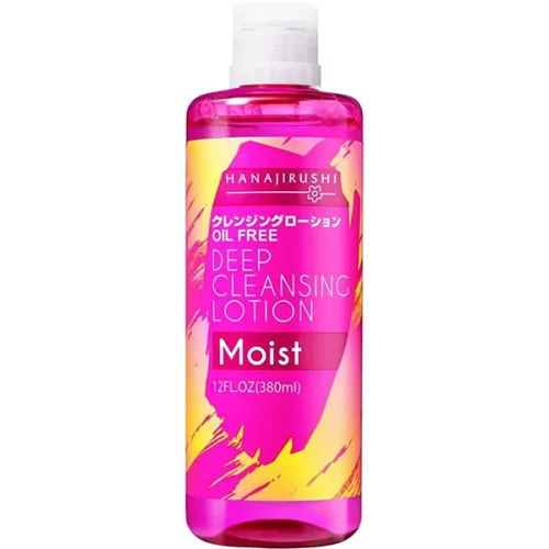 Зволожуючий лосьйон для вмивання та зняття макіяжу Japanese Beauty Hanajirushi Deep Cleansing Lotion Moist, 380 мл.