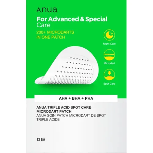 Патчи против воспалений Anua Triple Acid Spot Care Microdart Patch с микроиглами