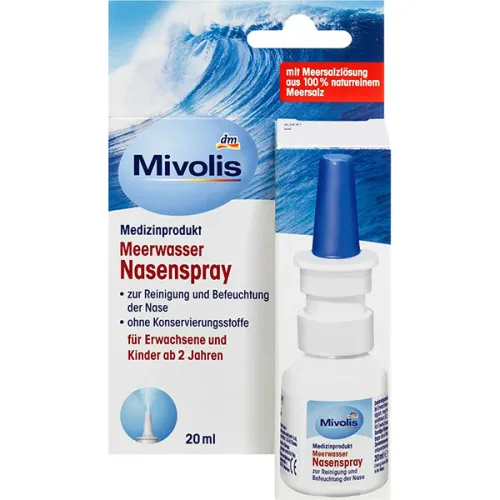 Спрей для носа Mivolis Sea Water Nasal Spray с морской водой, 20 мл.