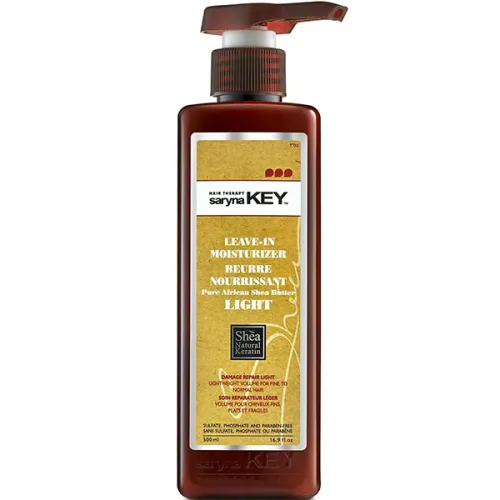Незмивний крем для зволоження пошкодженого тонкого волосся Saryna Key Damage Repair Light Pure African Shea Butter Leave-In
