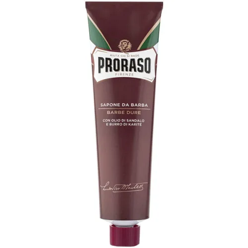 Крем для гоління жорсткої щетини Proraso Red Emollient Shaving Cream з карите та сандаловою олією, 150 мл.