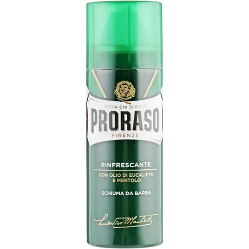 Тонизирующая пена для бритья Proraso Green Refreshing Shaving Foam с эвкалиптом и ментолом, 100 мл.