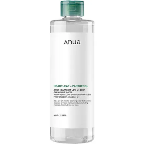 Глибоко очищуюча вода Anua Heartleaf 87% Low PH Deep Cleansing Water з екстрактом хауттюйнії, 500 мл.