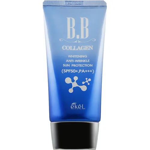 Антивіковий відбілюючий BB-крем для обличчя Ekel BB Collagen Whitening Anti-Wrinkle Sun Protection Cream SPF50+ PA+++ з