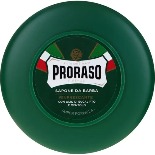 Тонизирующее мыло для бритья Proraso Green Refreshing Soap с эвкалиптом и ментолом, 150 мл.