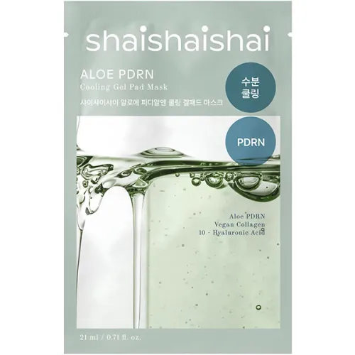Охолоджуюча тканинна маска для обличчя Shaishaishai Aloe PDRN Cooling Gel Pad Mask з PDRN, 21 мл.