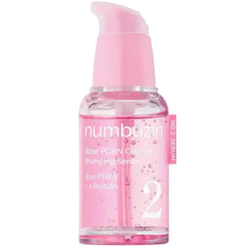 Сироватка для пружності шкіри обличчя Numbuzin No.2 Rose PDRN Collagen Plumping Serum з PDRN та колагеном, 30 мл.