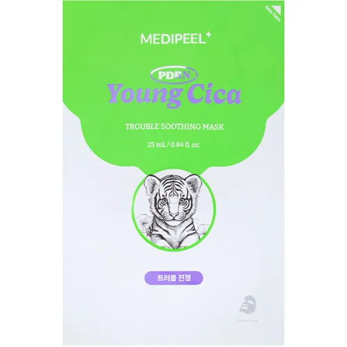 Успокаивающая тканевая маска для лица Medi Peel Young Cica PDRN Trouble Soothing Mask с PDRN и экстрактом центеллы, 25 мл.