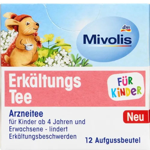 Детский чай от простуды Mivolis Cold Tea for Kids, 12 шт. х 1.5 г.