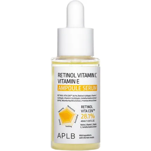 Ампульная сыворотка для лица APLB Retinol Vitamin C Vitamin E Ampoule Serum с ретинолом и витаминами C и Е, 40 мл.