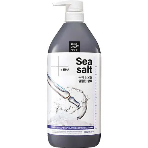 Шампунь-бустер для глубокого очищения волос и кожи головы Mise en Scene Hair & Scalp Deep Clean Booster Shampoo с морской