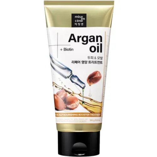 Питательная маска-бустер для волос Mise en Scene Hair & Scalp Nourishing Booster Treatment с аргановым маслом и биотином