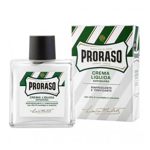 Освіжаючий крем після гоління Proraso Green After Shave Refreshing Liquid Cream з евкаліптом та ментолом, 100 мл.