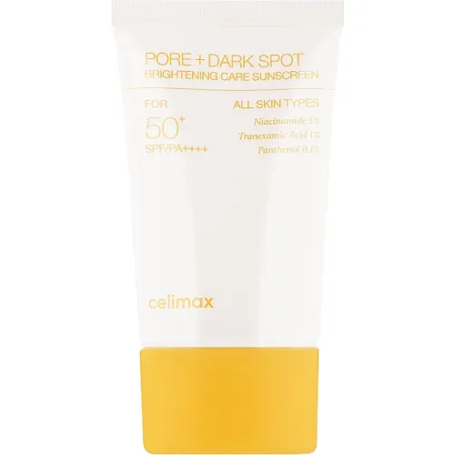 Солнцезащитный крем для выравнивания тона и рельефа кожи лица Celimax Pore+Dark Spot Brightening Care Sunscreen SPF50+