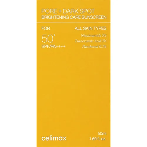 Солнцезащитный крем для выравнивания тона и рельефа кожи лица Celimax Pore+Dark Spot Brightening Care Sunscreen SPF50+