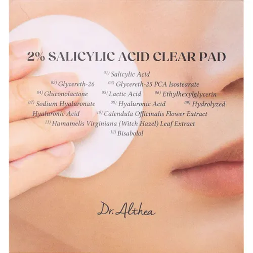 Тонер-пади для обличчя Dr.Althea 2% Salicylic Acid Clear Pad, 65 шт. - вигляд 2