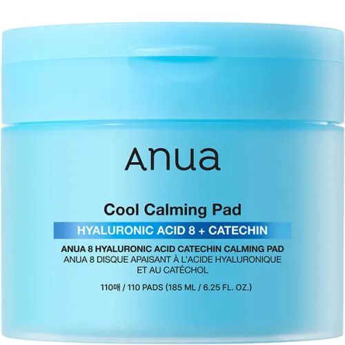 Успокаивающие пады для лица Anua Cool Calming Pad Hyaluronic Acid 8 + Catechin с гиалуроновой кислотой и катехином