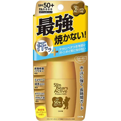 Солнцезащитное молочко для лица Omi Brotherhood Sun Bears Active Protect Milk SPF50+ PA++++, 30 мл.