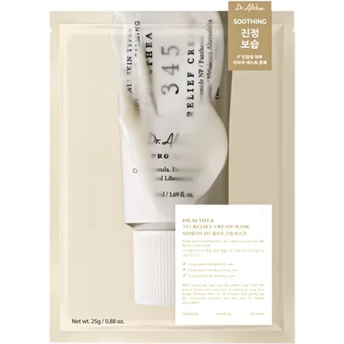 Відновлююча тканинна маска для обличчя Dr.Althea 345 Relief Cream Mask з кремовою есенцією, 25 г.