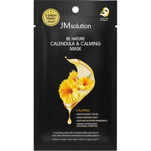 Успокаивающая маска для лица JMsolution Be Nature Calendula & Calming Mask с экстрактом календулы, 24 мл.