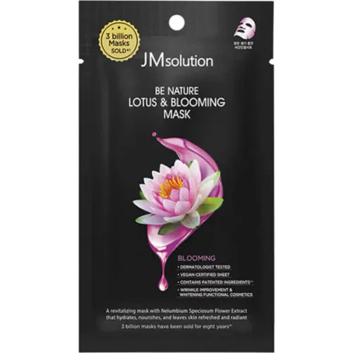 Увлажняющая маска для лица JMsolution Be Nature Lotus & Blooming Mask с экстрактом лотоса, 24 мл.
