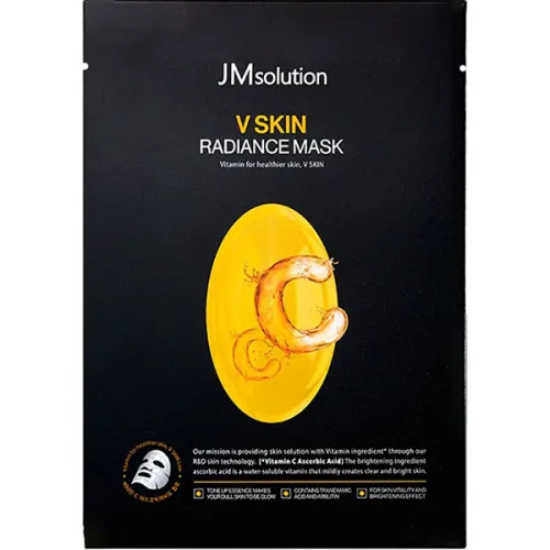 Осветляющая тканевая маска для лица JMsolution V Skin Radiance Mask Vitamin C с витамином C, 30 мл.