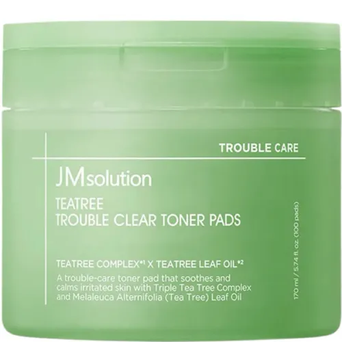 Тонер-пады для проблемной кожи лица JMsolution Tea Tree Trouble Clear Toner Pads с маслом чайного дерева и каламином