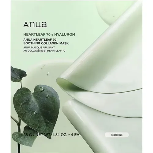 Успокаивающая маска для лица Anua Heartleaf 70 Soothing Collagen Mask с экстрактом хауттюйнии, 38 г.