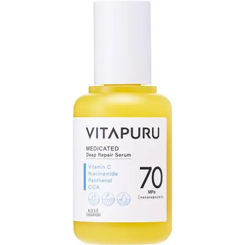Сыворотка для восстановления и сияния кожи лица Kose Vitapuru Medicated Deep Repair Serum, 40 мл.
