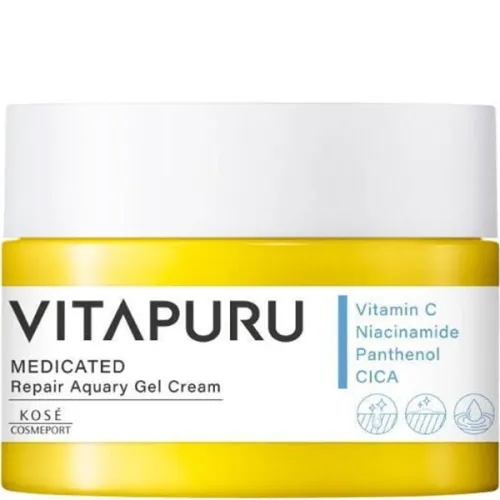 Крем для відновлення та сяйва шкіри обличчя Kose Vitapuru Medicated Repair Aquary Gel Cream, 90 г.