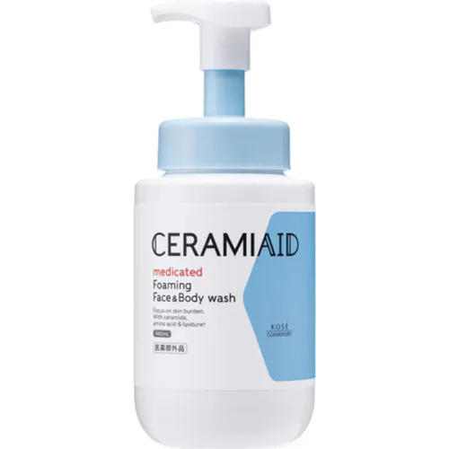 Очищающая пенка для лица и тела Kose Ceramiaid Medicated Foaming Face & Body Wash с аминокислотами, 480 г.