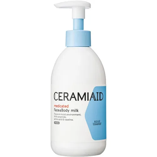 Зволожуюче молочко для обличчя та тіла Kose Ceramiaid Medicated Face & Body Milk з керамідами, 250 мл.