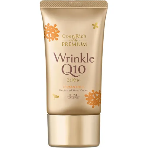 Интенсивный крем для рук против морщин и пигментации Kose CoenRich The Premium Wrinkle Q10 White Osmanthus Medicated Hand