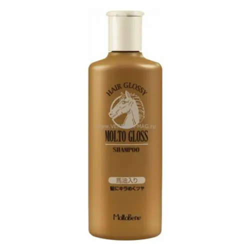 Шампунь MoltoBene Molto Gloss Shampoo з кінським кератином для суперблиску волосся, 350 мл.
