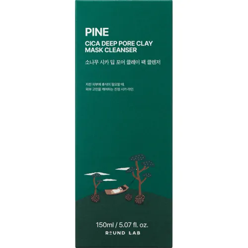 Глиняная маска-пенка для умывания Round Lab Pine Cica Deep Pore Clay Mask Cleanser, 150 мл. - вид 2