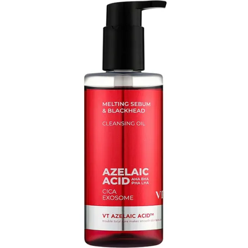 Очищуюча олія для обличчя VT Cosmetics Azelaic Acid Care Cleansing Oil з азелаїновою кислотою та CICA-комплексом, 200 мл.