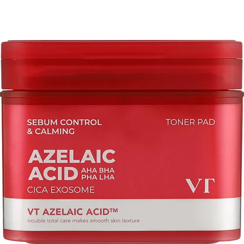 Тонер-пады для лица VT Cosmetics Azelaic Acid Care Toner Pad с азелаиновой кислотой и CICA-комплексом