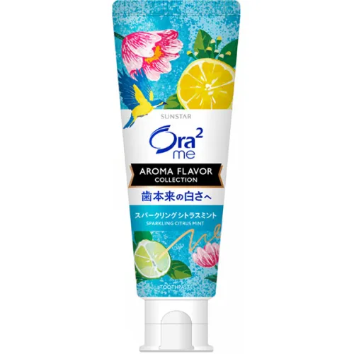 Фруктова зубна паста «цитруси та м'ята» Sunstar Ora2 Me Aroma Flavor Collection Sparkling Citrus Mint Toothpaste, 130 г.